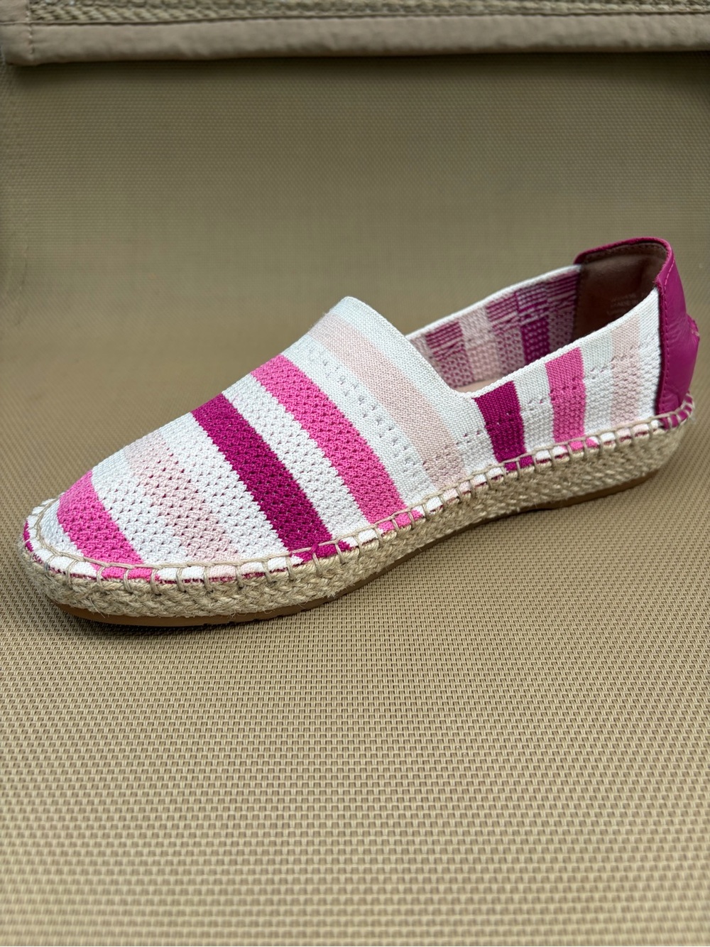 Cole Haan Cloudfeel Stitchlite Espadrille Flat Slip On Pink Stripe Size 7.5 - Picture 7 of 13